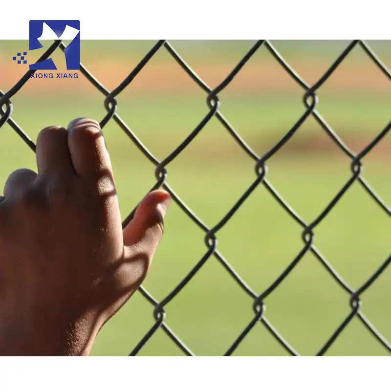 2022 New Arrival For Football Playground Black PVC Coated Chainlink Fence
