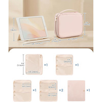 Étui organisateur de bijoux en cuir PU avec plusieurs compartiments, boîte de rangement de bijoux portable pour voyage avec emplacements pour boucles d'oreilles