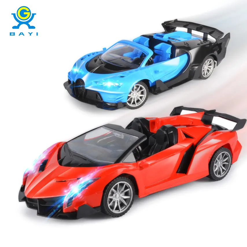 1/16 4CH télécommande voiture jouets Simulation véhicules électrique musique Radio contrôleur voitures de sport modèle pour enfants avec lumière