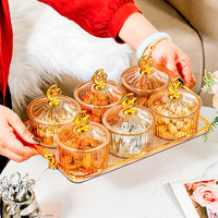 Plateau à fruits secs de luxe haut de gamme 2025 en PS pour salon, table basse, fête, rangement de noix et plateau de présentation de snacks