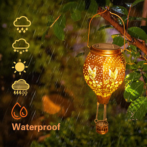 Farol Solar con Diseño de Colibrí, Decoración Colgante para Jardín Exterior, Luz LED, Artesanía de Hierro con Energía Solar - Product Image 2