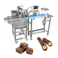 Cookie Enrober Enrobage Tunnel De Refroidissement Automatique Chocolat Trempe Bar Biscuit Chocolat Machine De Revêtement