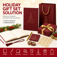 Carnet de notes personnalisé pour Noël, couverture rigide bordeaux, format A5, reliure cousue, impression numérique, 80 feuilles, cadeau d'entreprise