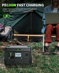 Station d'alimentation portable EBL Outdoor 36000 mAh, générateur 2400W, batterie Lifepo4, station d'alimentation solaire mobile 2400W pour la maison - Product Image 5