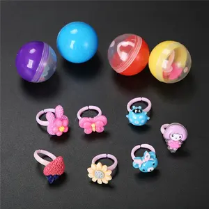 Sıcak satış 2.5 cm otomat kapsül yumurta şekilli banyo bombası oyuncak Mini plastik oyuncak akrilik parmak yüzük çocuklar için oyuncaklar