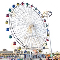 Magnifiques équipements de parc d'attractions géants, grandes manèges à roue géante avec éclairage LED extérieur, fabricants