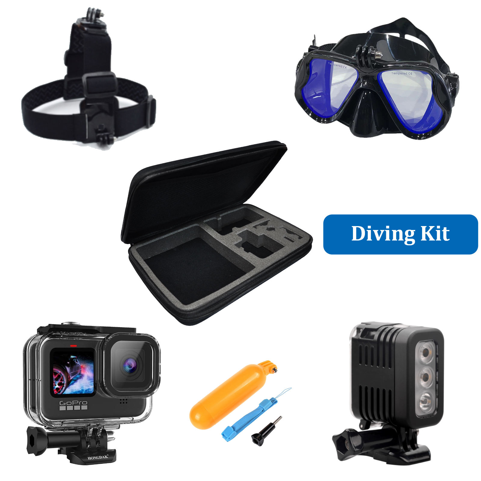 HONGDAK Factory Wholesale Action Camera Accessories Kit 50 in 1 Set for Go Pro Heros 13 12 11 10 Accessories Sports Camera