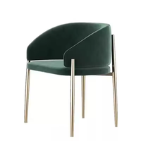 JP chaise de salle à manger de luxe en tissu de meubles de style italien chaise de restaurant en velours chaise en acier inoxydable pour la maison hôtel