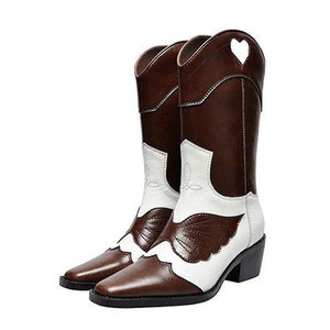 Botas Vaqueras Occidentales Xinzirain Personalizadas de Media Caña <span class=keywords><strong>para</strong></span> Mujer, con Punta Cuadrada y Tacón Medio Grueso, <span class=keywords><strong>para</strong></span> Otoño e Invierno - Product Image 1