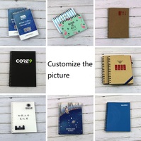 Cuaderno de espiral de papel kraft vintage personalizado, cuaderno de bocetos con logo impreso, bloc de notas en blanco