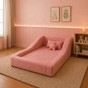 2026 New Design Best Wood-free Montessori Toddler Beds <b>Sofa</b> with Customized Mattress All Foam Kids Floor <b>Play</b> Bed for Bedroom - Product Image 3