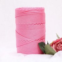 Corde Glacée en Viscose Légère de 3 mm, Corde Tressée en Polyester pour Tricot, Corde en Coton pour Crochet, Fil de Nylon Effet Glacé pour Macramé DIY