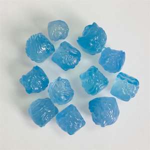 Accesorios Retro de Tallado de Aguamarina Natural con Diseño de León Despertando, Hechos a Mano, para Pulseras, Cuerda Trenzada, para Joyería - Product Image 1