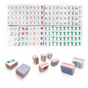 Customizable Modern Foldable 4-Layer Acrylic <b>Mahjong</b> Game <b>Set</b> Luxury 160 Card Pattern with Manufacturer New Light Purple - Product Image 1