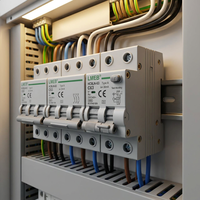 Interruptor Diferencial RCBO Tipo A LMEB HC8LN-63, 2P, 10A a 63A, 30mA, 6kA, para Caja de Distribución Doméstica