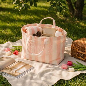 Bolsa <span class=keywords><strong>de</strong></span> <span class=keywords><strong>Playa</strong></span> para Viajes <span class=keywords><strong>de</strong></span> Verano, Bolsa <span class=keywords><strong>de</strong></span> Hombro para Regalo <span class=keywords><strong>de</strong></span> Damas <span class=keywords><strong>de</strong></span> Honor, Bolsa <span class=keywords><strong>de</strong></span> Lona a Rayas Bordada - Product Image 6