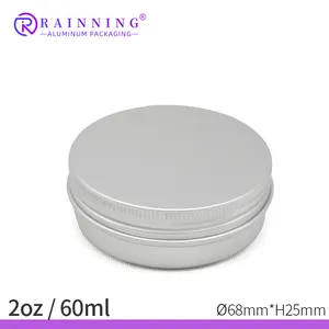 5ml 10ml 20ml 30ml 50ml 60ml 80ml 100ml 150ml 200ml 50g Round Aluminum Cosmetic Tin Containers Aluminum Tin Jar With Screw Top