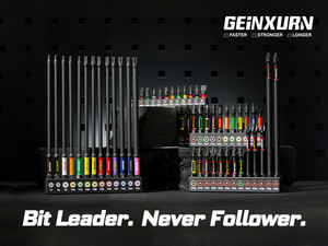 Nuovo Set di Punte per Cacciavite a Impatto Industriale S2 Codificate a Colori, Miste PH SQ Torx SQ SL # Supporto in Plastica Personalizzabile con 8 Perni in Acciaio - Product Image 5