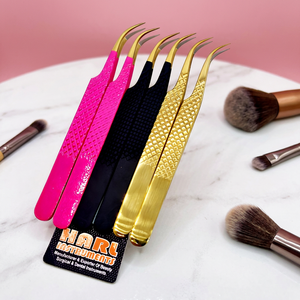 Lash Tweezer New Collection Gold Tips Curve Angle Eyelash Extension Tweezers Isolation Fiber Tips Perfect Grip Eyelash Tweezer - Product Image 2