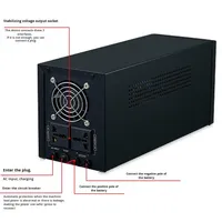 Batería Externa Personalizada UPS, Sistema de Alimentación Ininterrumpida de 2000VA 1200W, Entrada de 220V, Estabilizador de Voltaje para Computadora de Escritorio, Respaldo para Servidor