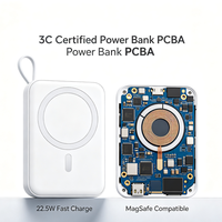 Batterie externe magnétique sans fil 22,5 W certifiée 3C, conception de traitement SMT PCBA, personnalisation ODM OEM intégrée disponible