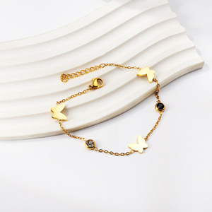 European American Women's Bracelet Geometric Rhinestone Inlay <b>Titanium</b> Steel Fashion Jewelry - Product Image 3