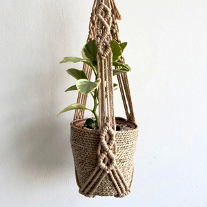 Macramé plante cintre fait à la main coton <span class=keywords><strong>corde</strong></span> tentures murales maison suspendus jardinières porte-<span class=keywords><strong>Pot</strong></span> <span class=keywords><strong>de</strong></span> <span class=keywords><strong>fleur</strong></span> panier cintre décoration - Product Image 2