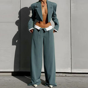 New Fashion Short With Color-Crossing Pants Women's 2 Piece <b>Set</b> Fashion - Product Image 6