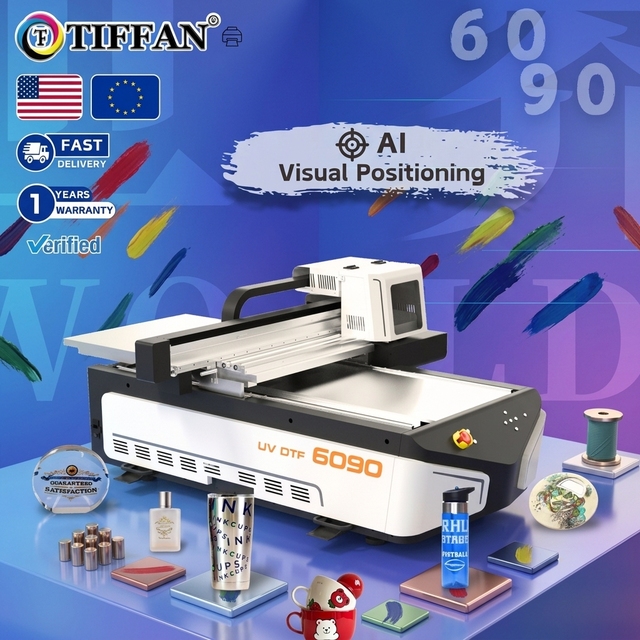 Factory Price Industrial UV Flatbed Printer 6090 UV Printing Machine for Glass Metal Acrylic Phone Case A1 Uv Flatbed Printer