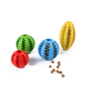 Soft Eco-Friendly <b>Dog</b> Chew Toy-Extra-Tough Rubber <b>Ball</b> for Teeth Cleaning for Small/Medium/Large <b>Dogs</b> - Product Image 1