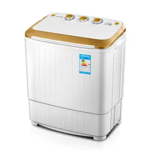 Mesin cuci drum ganda, pencuci ember Stainless steel bak ganda Semi Auto Laundry 5kg pencuci Semi otomatis