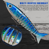 Leurre Artificiel Rigide Bionique Multi-Segmenté 24cm/146g Extra Large pour Pêche au Bass, Truite et Luciole – Lancer Longue Distance