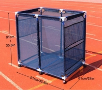 Bac de rangement personnalisé pour piscine, conteneur roulant, organisateur de panier en maille avec panier en maille de nylon, grande capacité