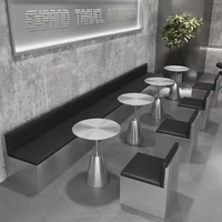 Chaises et canapés en acier inoxydable, style industriel, mobilier pour café, snack-bar, restaurant, ensembles de tables et de chaises