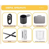 Tout nouveau design extérieur portable cafetière expresso machine à dosettes machine à café en poudre ou capsule rechargeable par USB en déplacement