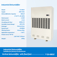 Déshumidificateur industriel haute efficacité TOJJE DJ-3881E 15L/h, grande capacité de déshumidification pour usine et piscine intérieure