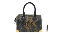 Sac à main en cuir de luxe pour femmes; Sac en cuir Boston de créateur pour femmes; Peau de serpent de marque personnalisée