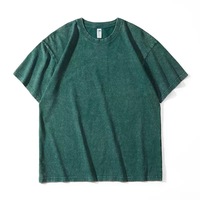 T-shirt décontracté confortable et respirant de haute qualité, avec logo personnalisé, manches courtes, effet délavé, coupe oversize