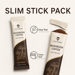 Confezioni Personalizzate per Caffè ai Funghi in Bustine Monodose ad Alta Barriera con Sigillatura su 3 Lati, Dimensioni Personalizzate, Stampa OEM - Product Image 4