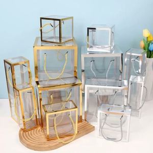 Boîte cadeau carrée transparente en PVC pour fêtes, en forme de lingot d'or, de haute qualité, vente en gros, offre spéciale - Product Image 5