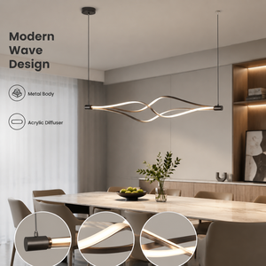 Modern Metal <b>Led</b> Dimmable Remote Tricolor Dining <b>Room</b> Pendant <b>Light</b> Adjustable Height Indoor Home Decor <b>For</b> Living <b>Room</b> - Product Image 2