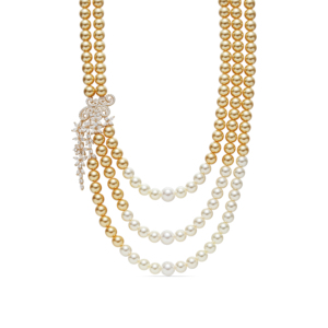 Luxury 4-Piece Fine Jewelry Set White And <strong>Gold</strong> Imitation Pearl And Zircon Necklace, Earrings Bracelets And Ring For Women - Product Image 3