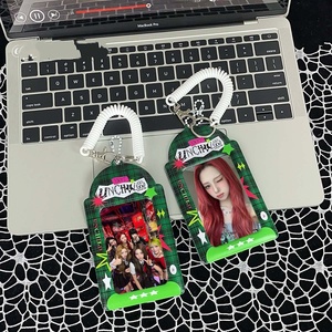 UNCHILD Fotokartenhalter mit Spiralschnur <span class=keywords><strong>YEEUN</strong></span> HEEKIE TINA AKO EVON HAEUN Kartenschutz Ausweishalter Schlüsselanhänger Fangeschenk - Product Image 6