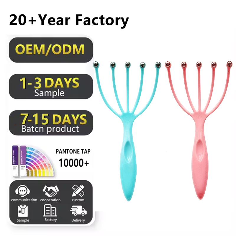 Custom Manual Handheld Head Scalp Massager