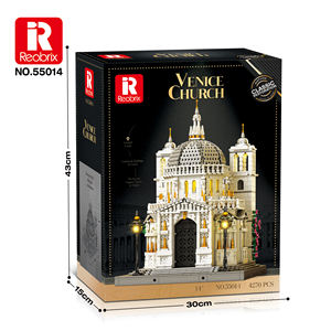 Reobrix 55014 1/180 Série Médiévale Modèle d'église <span class=keywords><strong>de</strong></span> <span class=keywords><strong>Venise</strong></span> Briques MOC Ensemble <span class=keywords><strong>de</strong></span> blocs <span class=keywords><strong>de</strong></span> construction Vue sur la rue Cadeau <span class=keywords><strong>de</strong></span> Noël pour <span class=keywords><strong>enfants</strong></span> - Product Image 5