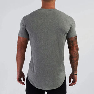 เสื้อยืดคอกลมสีพื้นระบายอากาศทำจากโพลีเอสเตอร์/ ผ้าฝ้ายแฟชั่นแขนสั้นเข้ารูปเรียบง่ายปรับแต่งได้สำหรับฤดูร้อน - Product Image 2