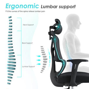 Cadeira de Escritório Ergonômica de Alta Qualidade com Assento Giratório de Tecido, Confortável e Resistente para Chefe, Computador ou Espera, com Baixo MOQ e Personalização - Product Image 4