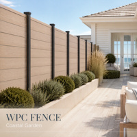 Clôture en composite gris Lakeside WPC pour terrasse de chalet en bord de mer, quai et jardin