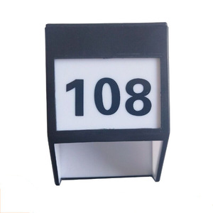 Lampe murale extérieure à LED solaire carrée, étanche, noire et blanche, minimaliste, lampe de couloir HJ 033 - Product Image 3