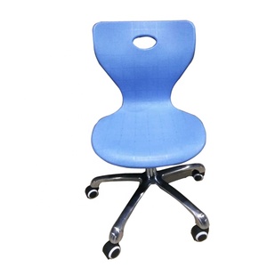 Modern Swivel Training <strong>Chair</strong> with Metal Frame and Plastic <strong>Shell</strong> School <strong>Chair</strong> with Moving Wheels - Product Image 2